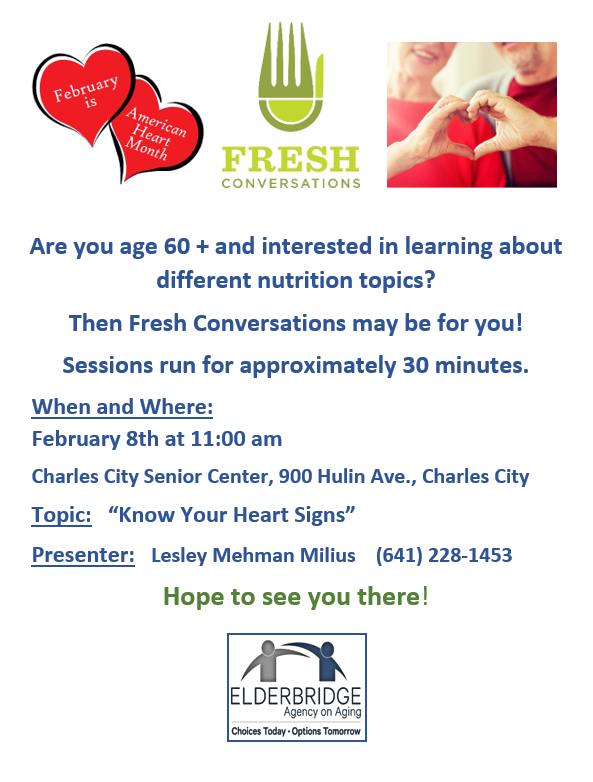 A flyer for fresh conversations.