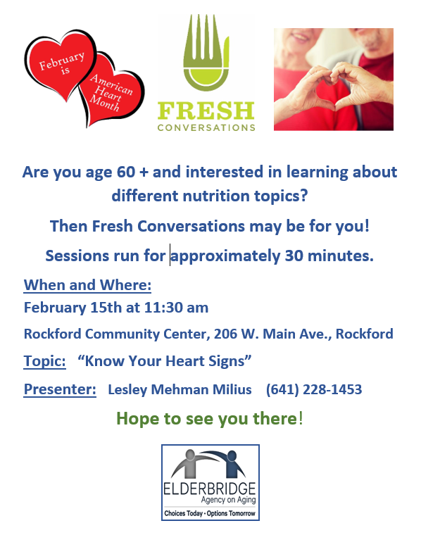A flyer for fresh conversations