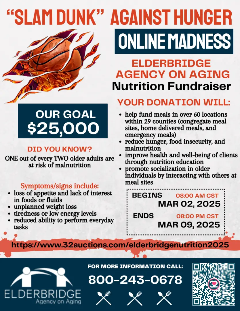 A flyer for an online fundraiser with blood on it.